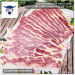 Beef rib SHORTRIB daging iga sapi frozen Australia GREENHAM crossed cuts for galbi bulgogi 3/8" 1cm (price/kg 11-12pcs)